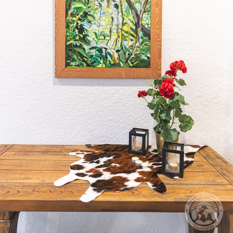 Tricolor Kohudsmatta - Liten Kohud - Western Style - Mini Hud 60x90 cm bild 7