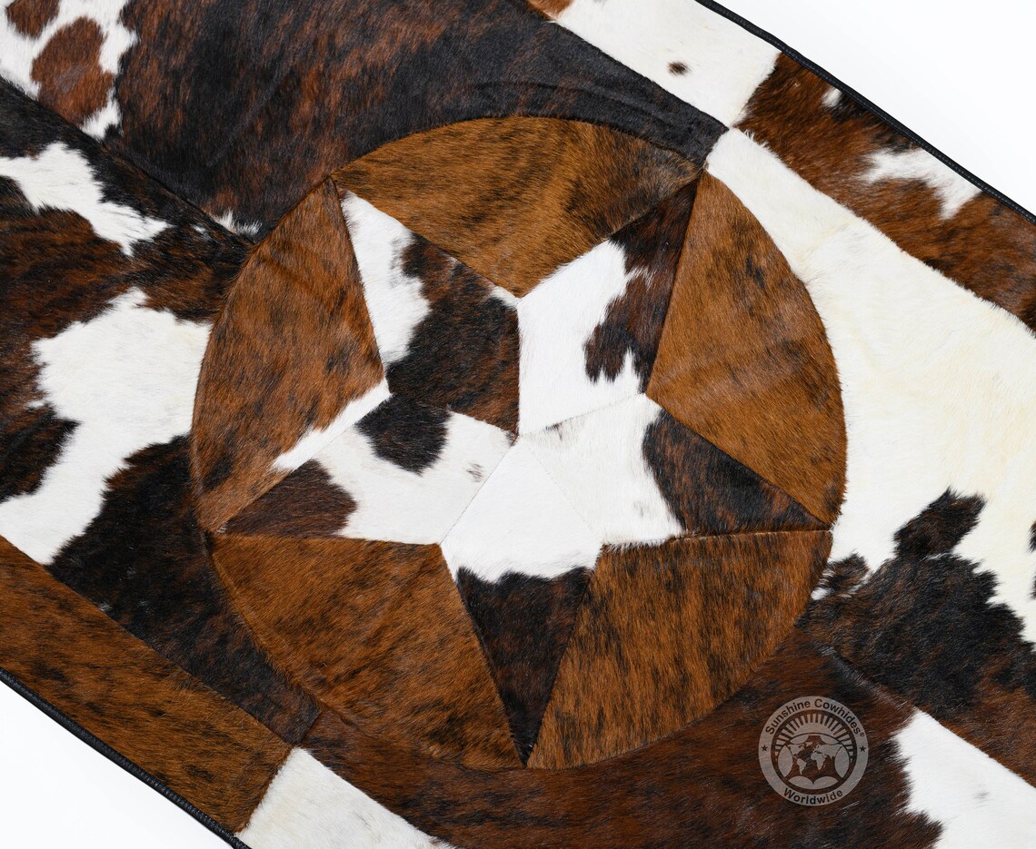 RECTANGULAR COWHIDE RUG 3'x5' Star Etsy