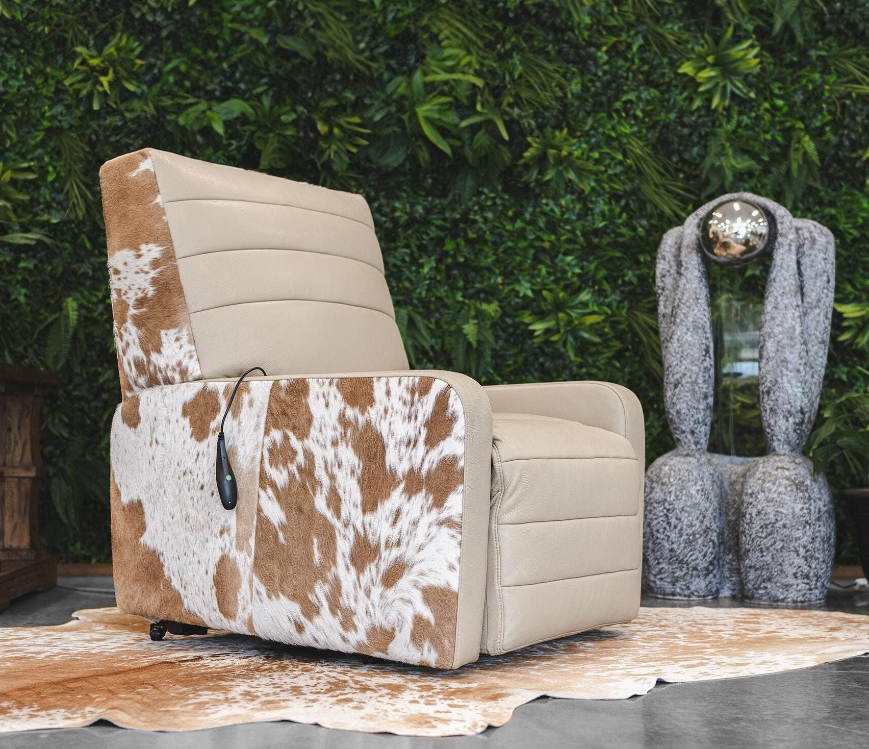 Cowhide recliners for sale hotsell