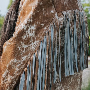 Cowhide Leather Jacket with Fringe – Women’s Size 6 (Small) image 5