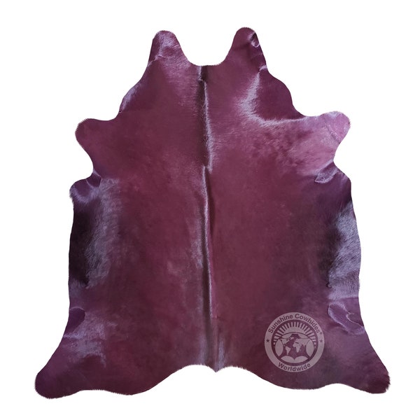 Dyed Purple Cowhide Rug