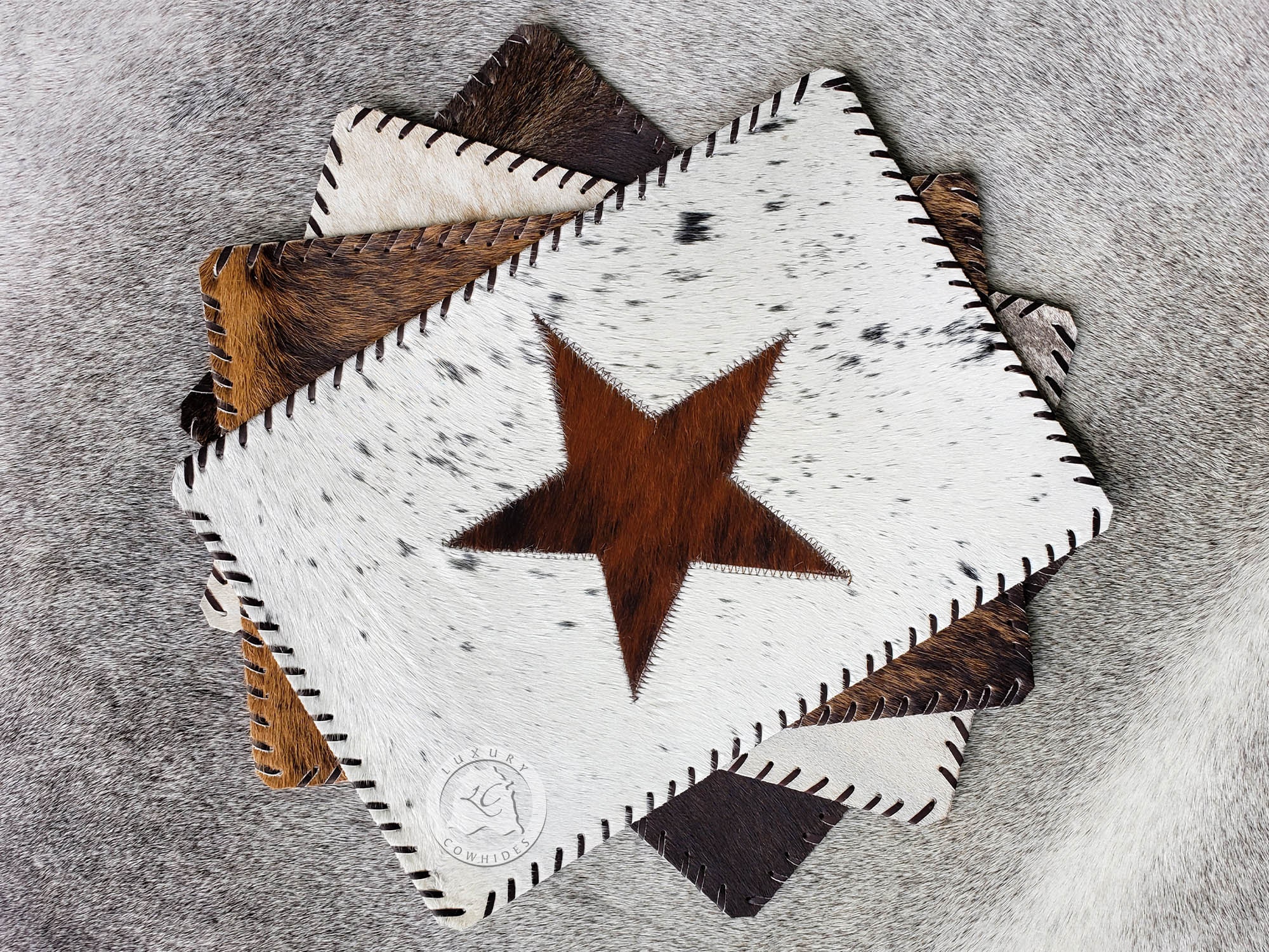 Cowhide Placemat STAR 14x17 Set of 2 4 Units or 6 Etsy