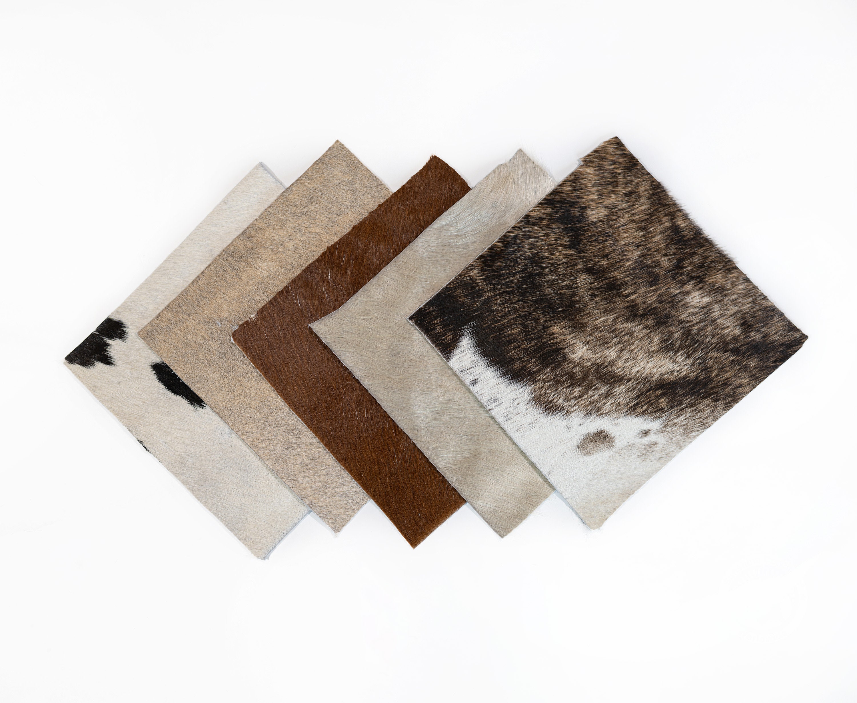 Genuine Fur-on Cowhide Material Pieces/swatch/scrap in Various Colours 30 X  30cm 12 X 12 or 20 X 20cm 8 X 8 SALE 40% OFF 