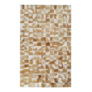 Handmade Patchwork Rug - Cowhide Leather Carpet