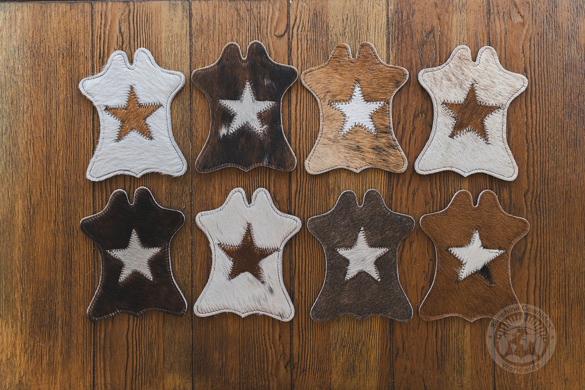 Cowhide Coasters Hide Shape - Plain – Sunshine Cowhides