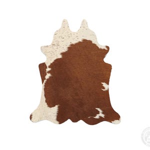 Untersetzer in Kuhfellform | Getränkeuntersetzer aus echtem Leder | Western-Deko | Rustikales Gastgeschenk für Hochzeiten | Einzugsgeschenk Bild 5