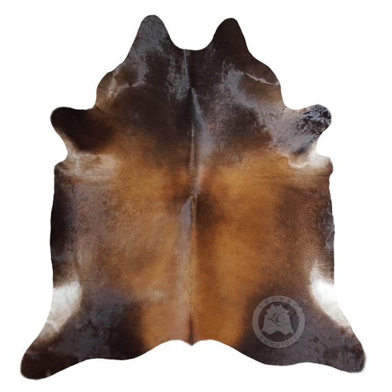 Real Cowhide Rug - Mahogany Tones - Size M/L/XXL
