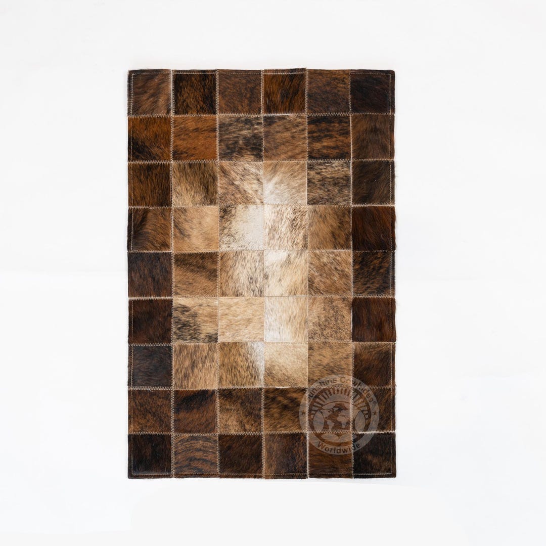 24x35 Rug Cowhide Pathwork Rug - Bedside - Floormat - Size 24x35'' - Etsy
