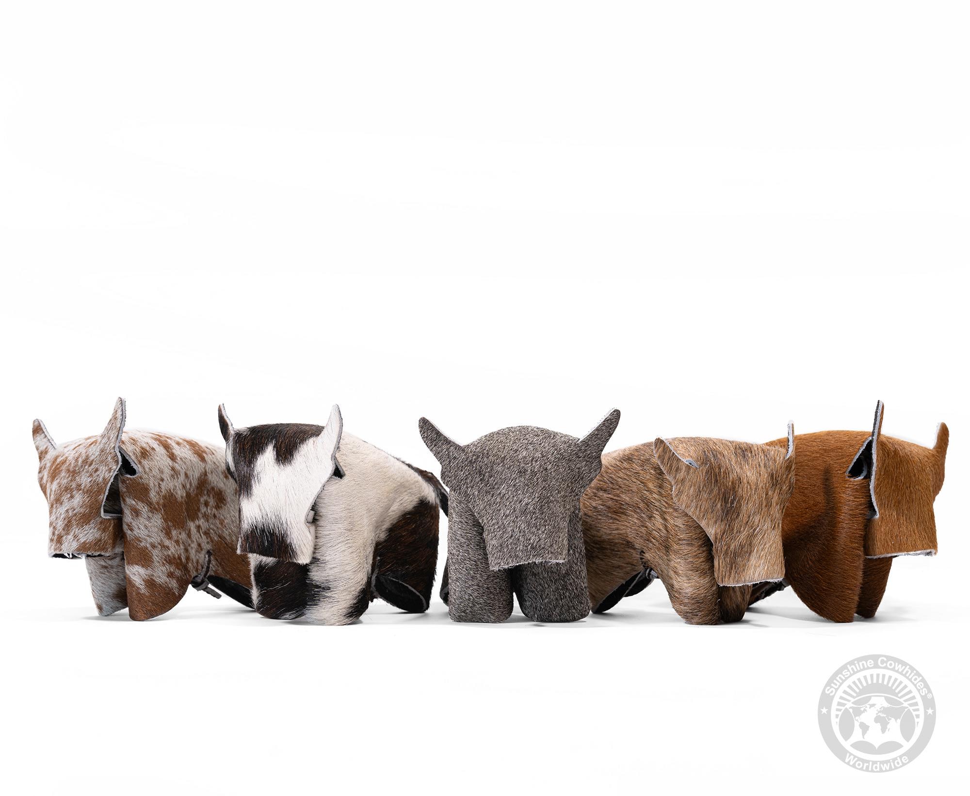Mini Cow Doll - Handmade With Genuine Cowhide Leather - Rustic