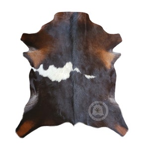 Goatskin Hide Exotic Tones, Genuine Leather rug - Size 2x3&#39;