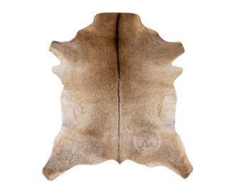 Goatskin Exotic tones, Genuine Leather rug - Size 2x3'