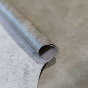 Premium Full Grain Leather Scrap Upholstery, Leather Sheets - Gray