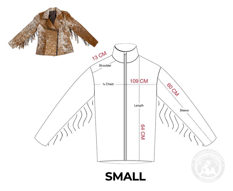 Cowhide Leather Jacket with Fringe – Women’s Size 6 (Small) image 9