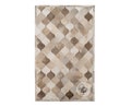 Cowhide Patchwork Rug Taupe\/Champagne Mix Terni - Size 6x8' - Handmade