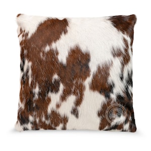 Tricolor Cowhide Pillow Cover – 15x15&#39;&#39;
