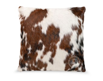 Tricolor Cowhide Pillow Cover