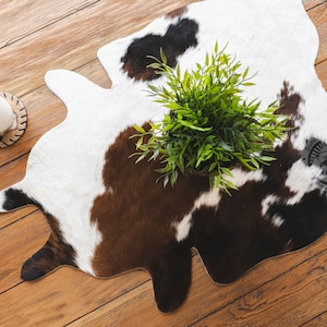 Tricolor Kohudsmatta - Liten Kohud - Western Style - Mini Hud 60x90 cm bild 8