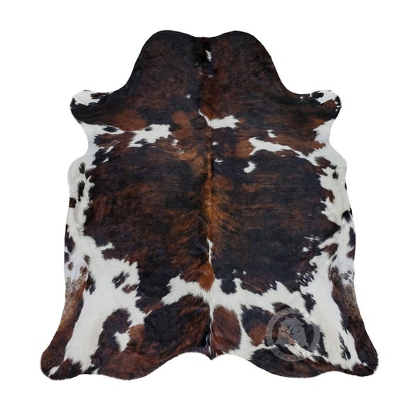 Real Tricolor Cowhide Rug - M/L/XXL - Western Style