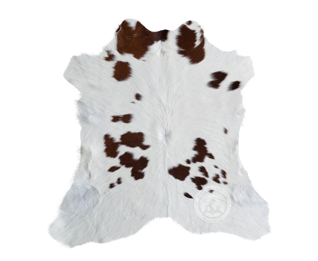 Real Calfskin Rug Brown and White Calfskin Rug Calfskin Etsy