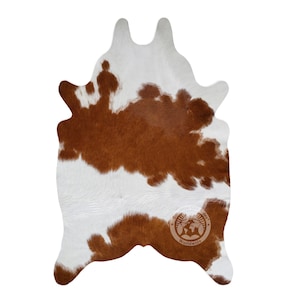 Tricolor Kohudsmatta - Liten Kohud - Western Style - Mini Hud 60x90 cm Brown and White