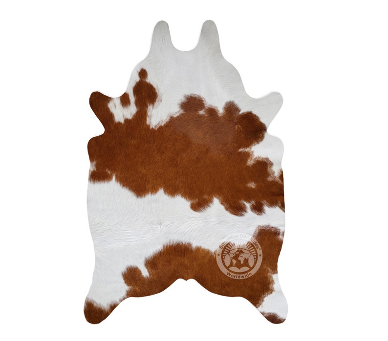 Tricolor Kohudsmatta - Liten Kohud - Western Style - Mini Hud 60x90 cm Brown and White