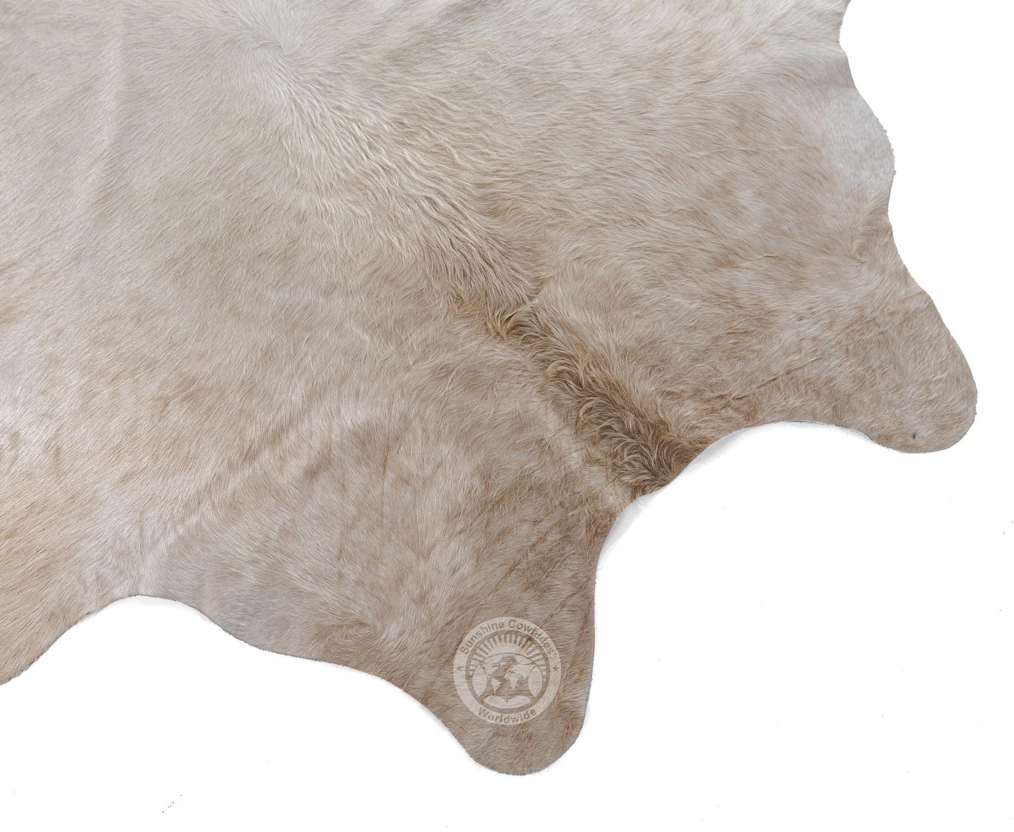 Real Cowhide Rug, Champagne, Brazilian Origin, Natural Accent Rug - Etsy