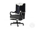 Leather Office Chair with Cowhide Accents | Handmade Rustic Desk Chair
