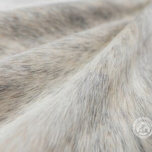 Brindle Cowhide Rug, Brazilian Leather Hide, Light Gray image 2