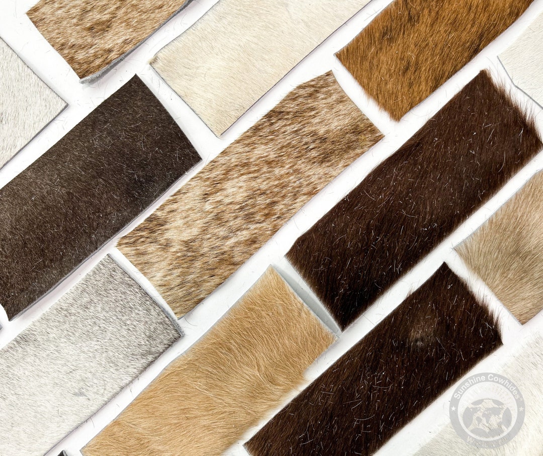 Cowhide Scraps Assorted Colors Size 3x8 Leather Scrap Etsy