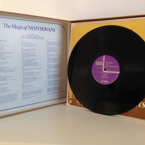 Mantovani - Placa de gramófono - Juego de 8 placas de gramófono - Vinilo vintage - Disco de gramófono - Música clásica