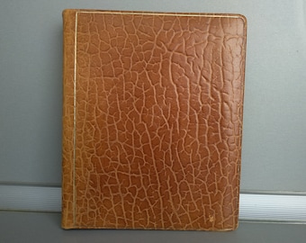 NEVER USED - Genuine leather embossed photo album - Vintage  Leather Photo album - Leather Photo Album - Large Embossed photo album