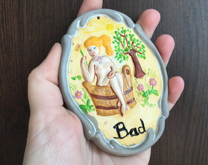 Vintage Bathroom Door Signs Ceramic Bathroom Sign - Etsy