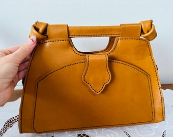 sac à main vintage en cuir véritable