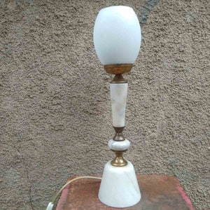 Vintage marble desk lamp - Vintage Marble Heavy Lamp - Marble lamp base