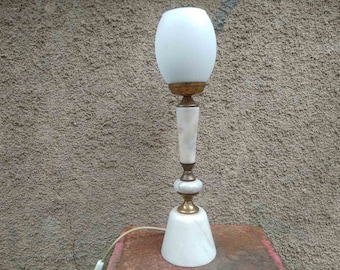Vintage marble desk lamp - Vintage Marble Heavy Lamp - Marble lamp base