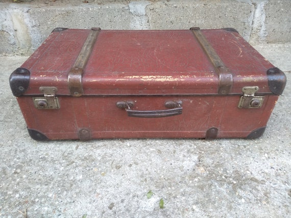Antique suitcase - Vintage suitcase - Vintage Lugg