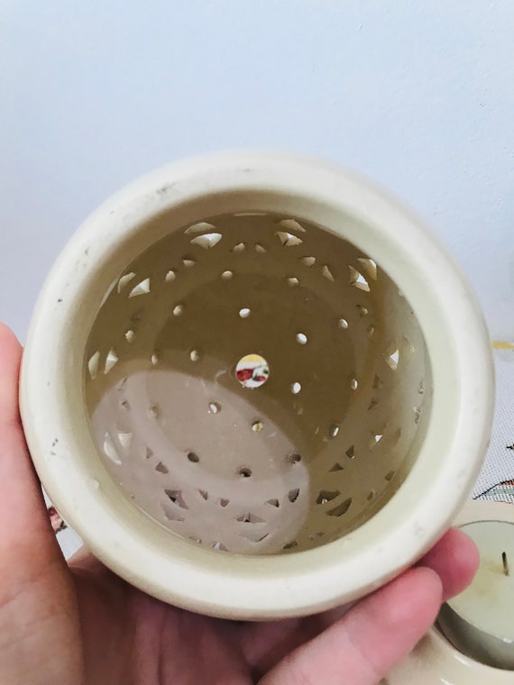 Portacandele In Pelle Dipinto A Henna - Design Orientale Per Tealight | 13x9x9 Cm Decorativo - Foto 5