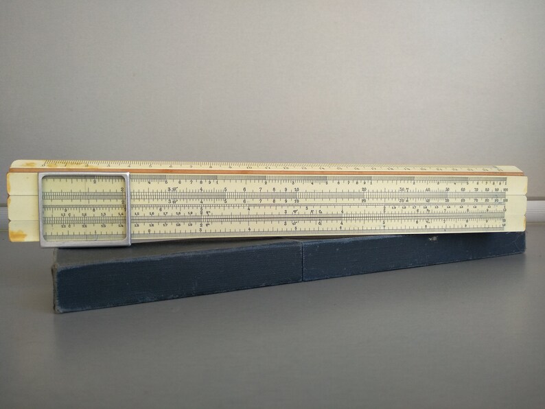 Haus Wohnen Logarex Vintage Logarithmic Ruler Analoger Rechner