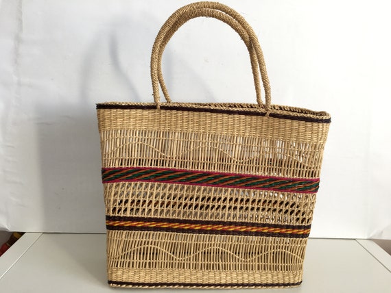 NEVER USED - Straw basket - Straw bag - Summer car