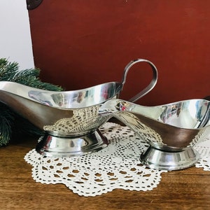 Vintage set of 2 WMF sauce boat - Stainless steel gravy boat - Gravy boat by WMF - WMF sauce boat