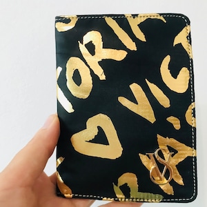 Black with gold Passport ID Card Holder (2)