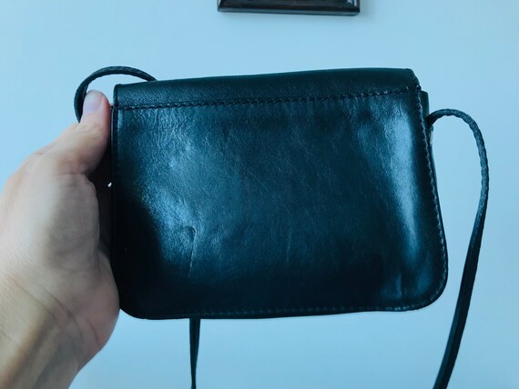 Vintage BELSAC Genuine Small Bag Black Leather - Etsy
