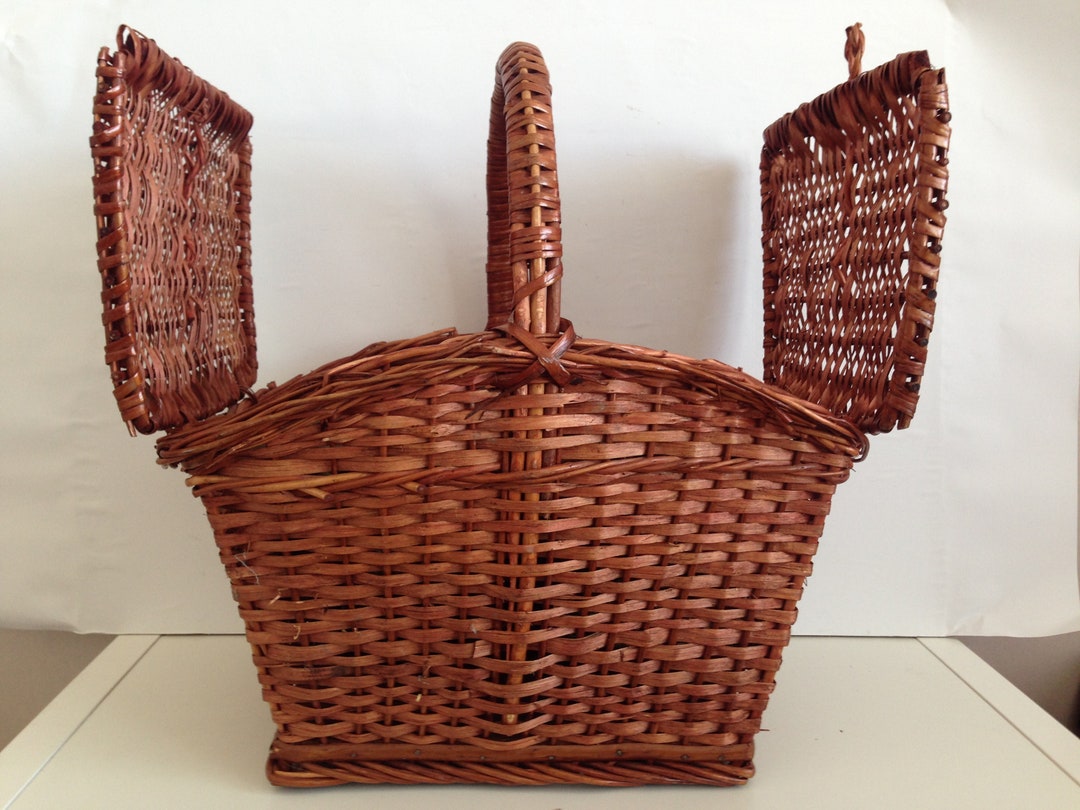 Straw Picnic Basket Large Wicker Basket Large Picnic Basket Handmade