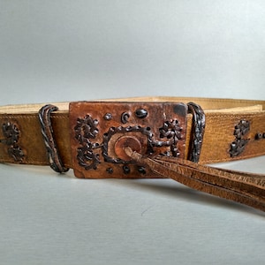 Vintage genuine leather women belt - Genuine leather belt -