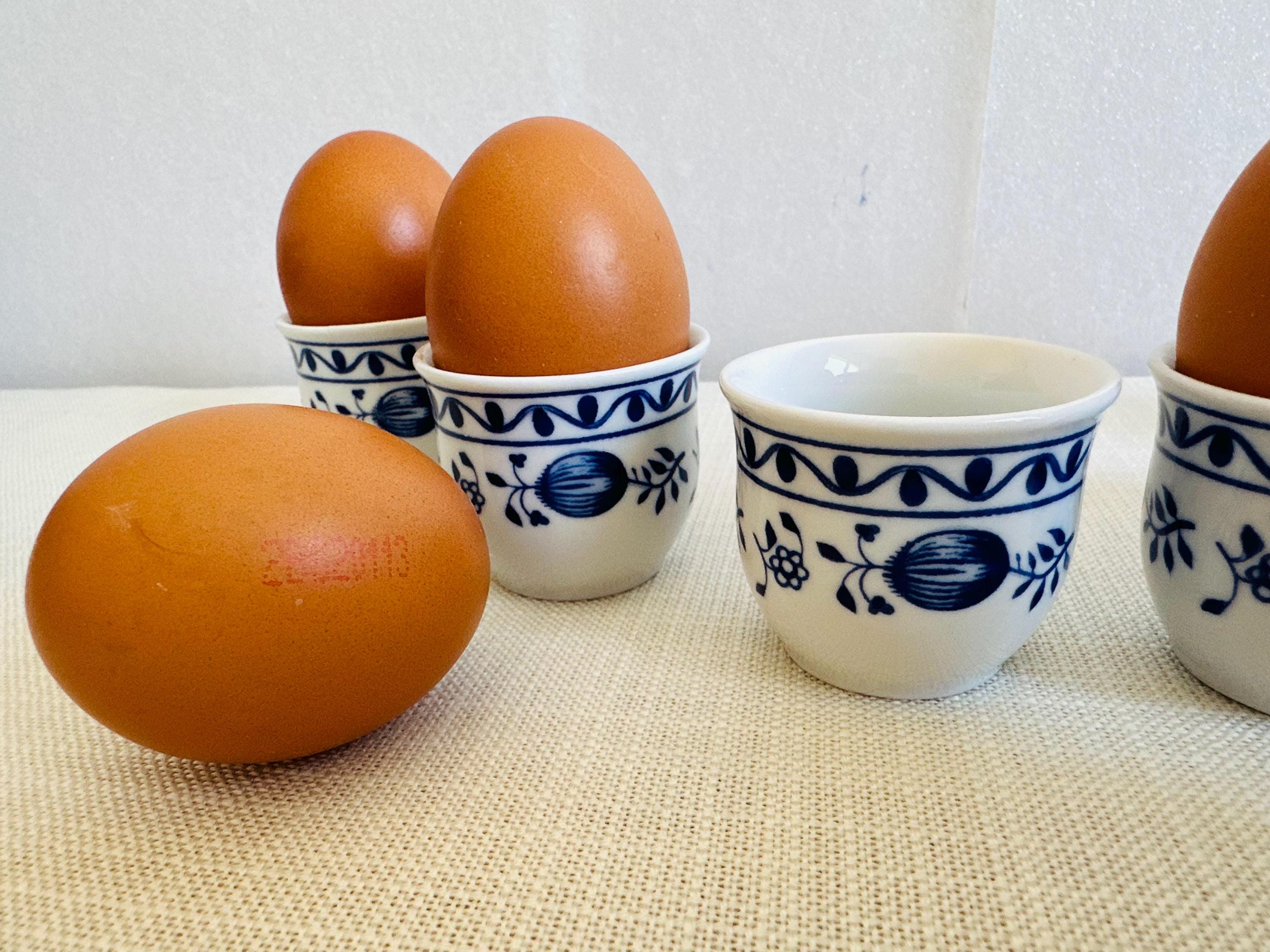 Portauova In Ceramica - Set Da 6 Eleganti E Impilabili Per Colazione - Foto 3