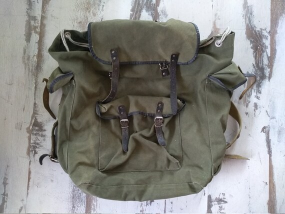 distressed canvas backpack