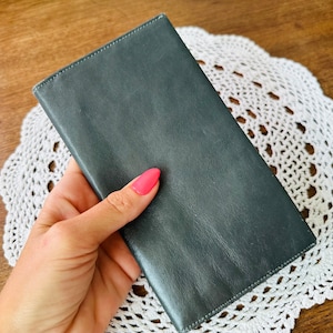 Echtleder Hülle - Leder Hülle für Dokumente und Kreditkarten - Echtes Leder für Dokumente -Vintage Geldbörse -Dokumentenhalter (2)