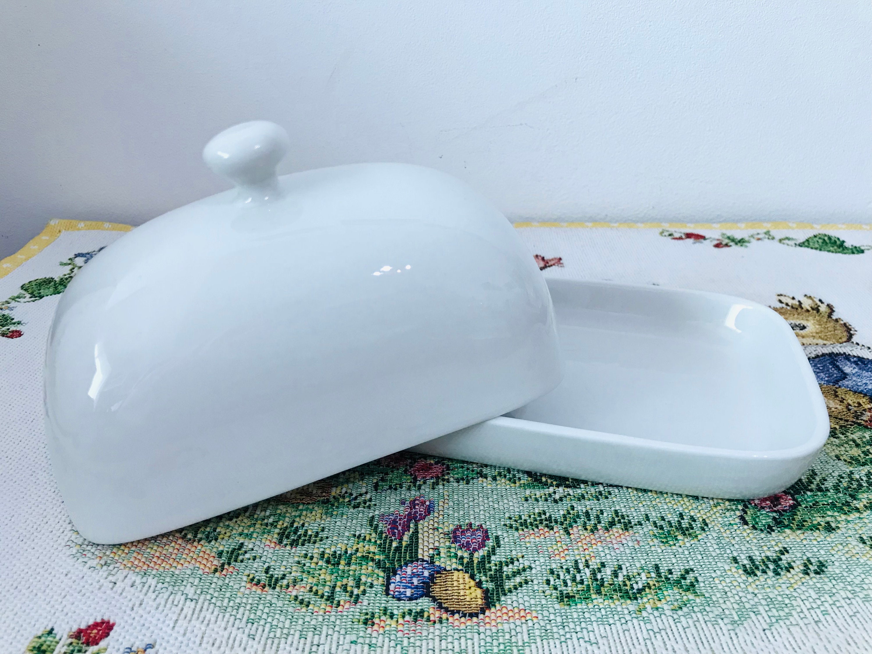 IKEA White Butter Dish White Porcelain Butter Dish Etsy