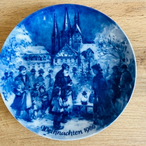 Vintage Berlin design plate 1986 - Christmas plate 1986 - Christmas in Gelnhausen (11)