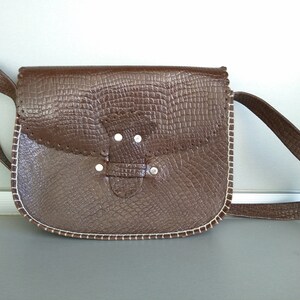 Vintage genuine leather bag - Retro leather bag - Old leather bag from 70&#39; - brown leather bag - Genuine Leather handbag - Shoulder bag